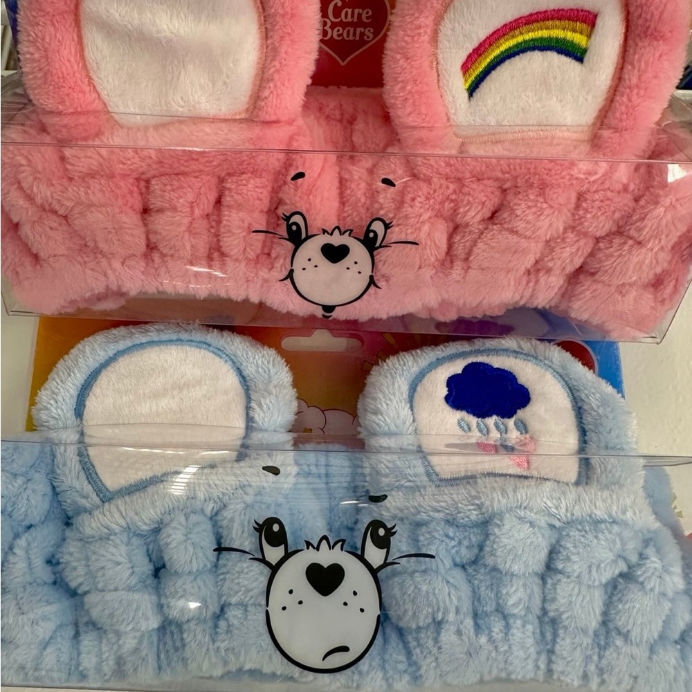 Care Bears grumpy bear & cheer bear Headbands, spa hair wraps